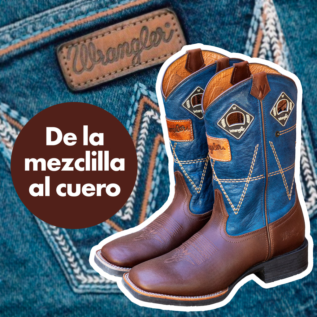 Botas Vaqueras Wrangler Legend Azul Café