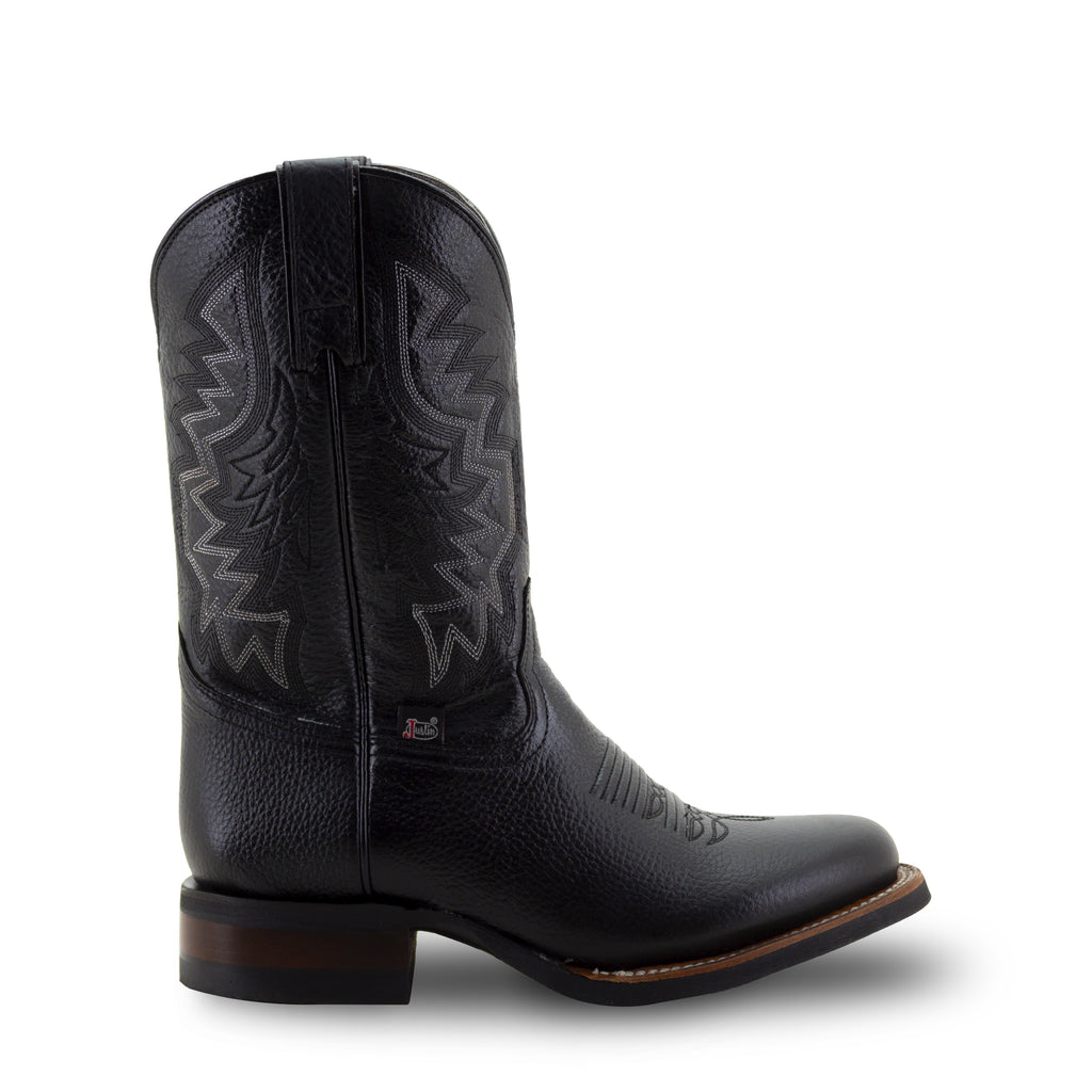 Botas Vaqueras Hombre Negras | Justin Boots Round Toe