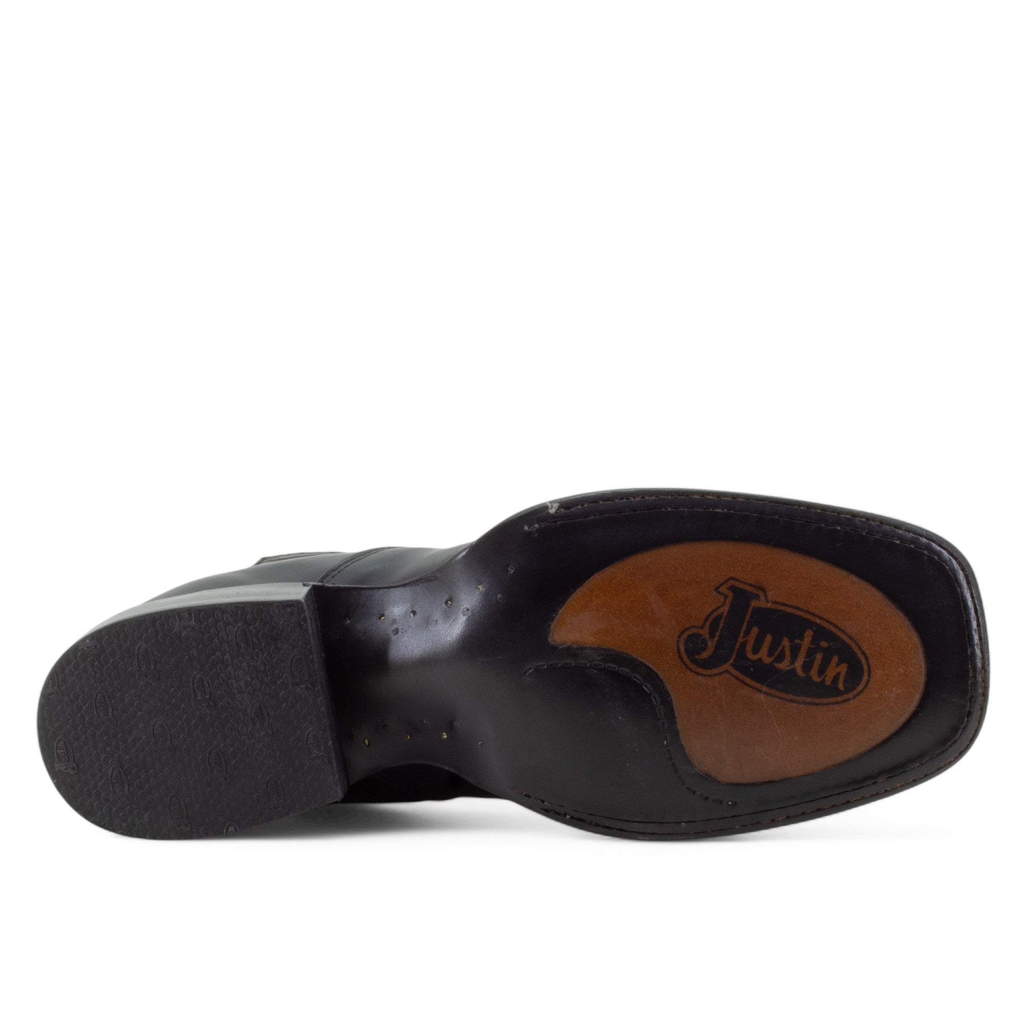 Botin Negro Chelsea Para Hombre De Piel | Justin Boots