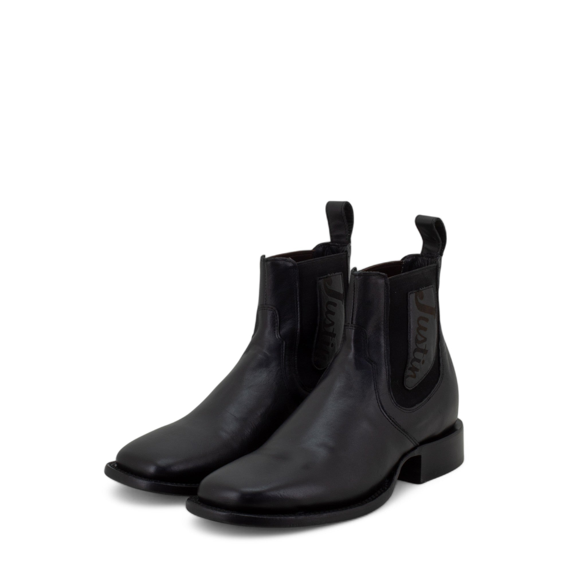 Botin Negro Chelsea Para Hombre De Piel | Justin Boots