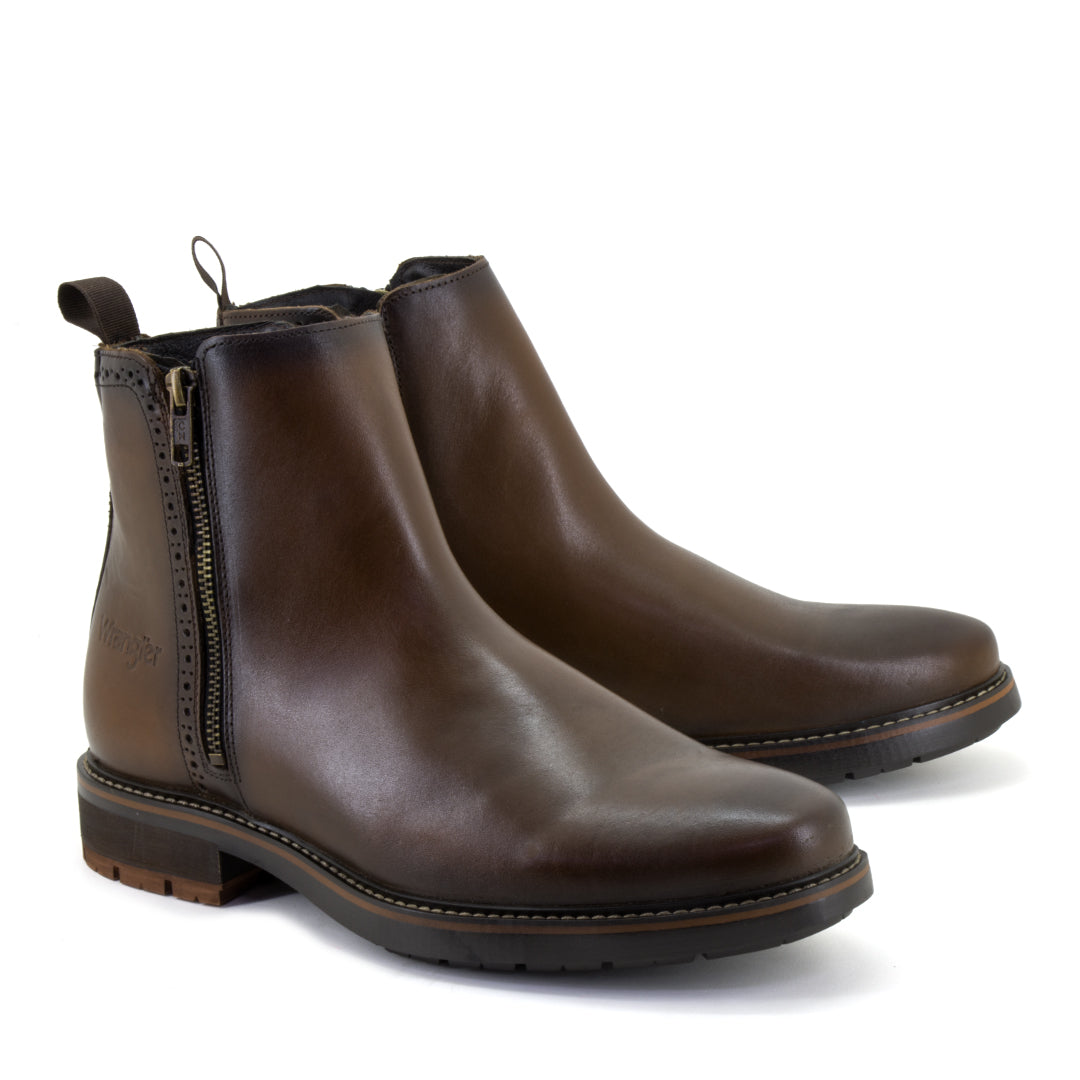 Wrangler Botas Hombre Chelsea Legado Nuez