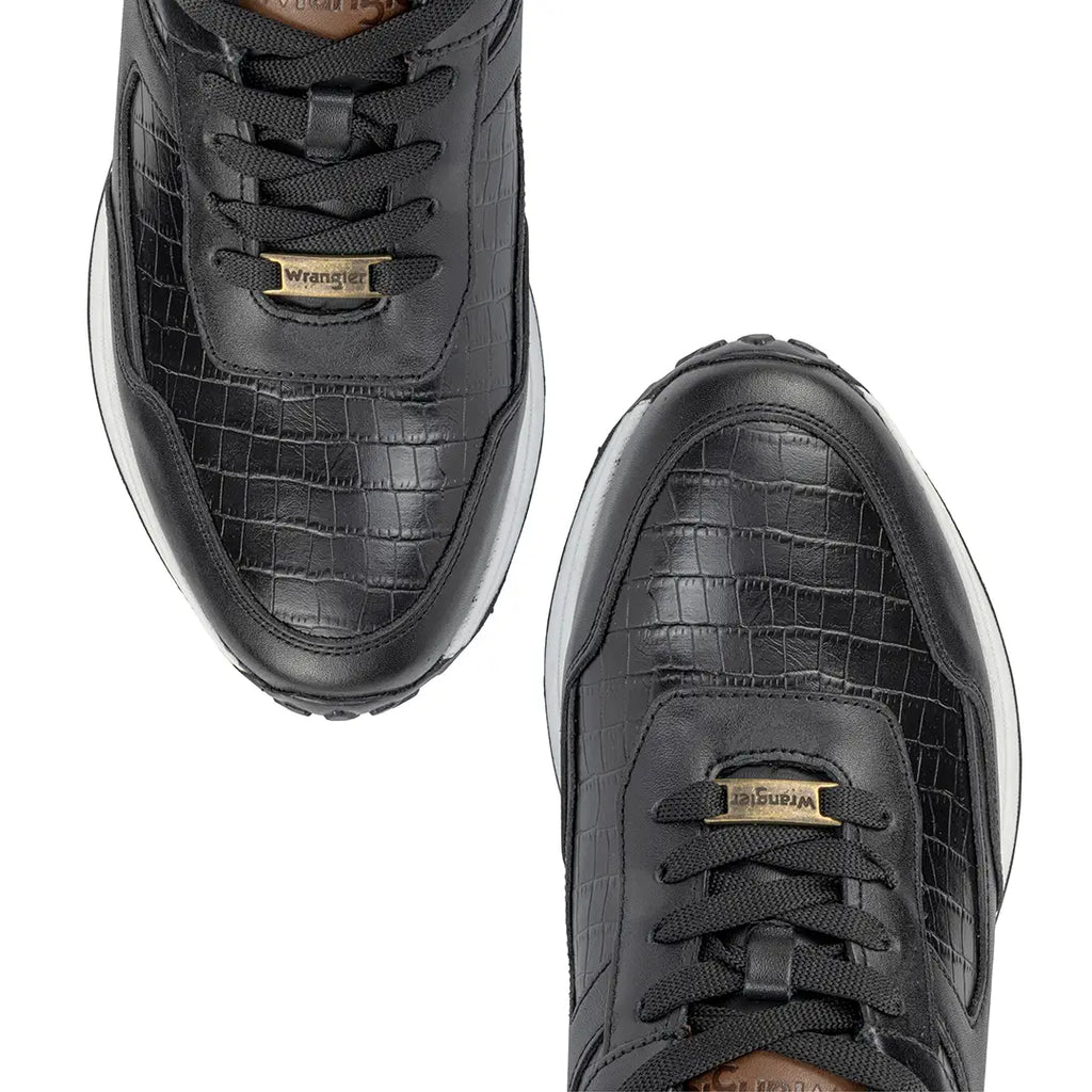 Wrangler Tenis Hombre Coronel Croco Negro