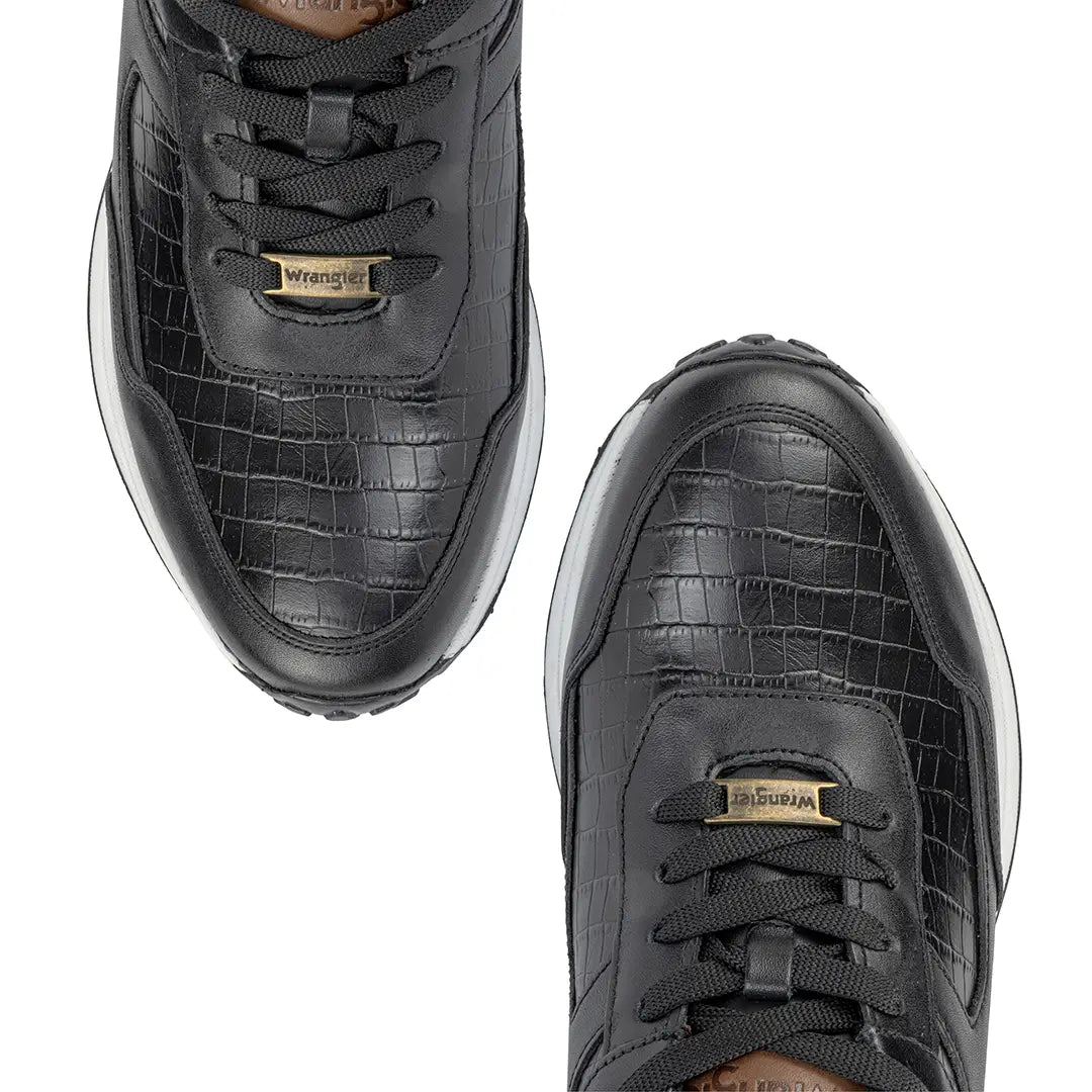 Wrangler Tenis Hombre Coronel Croco Negro