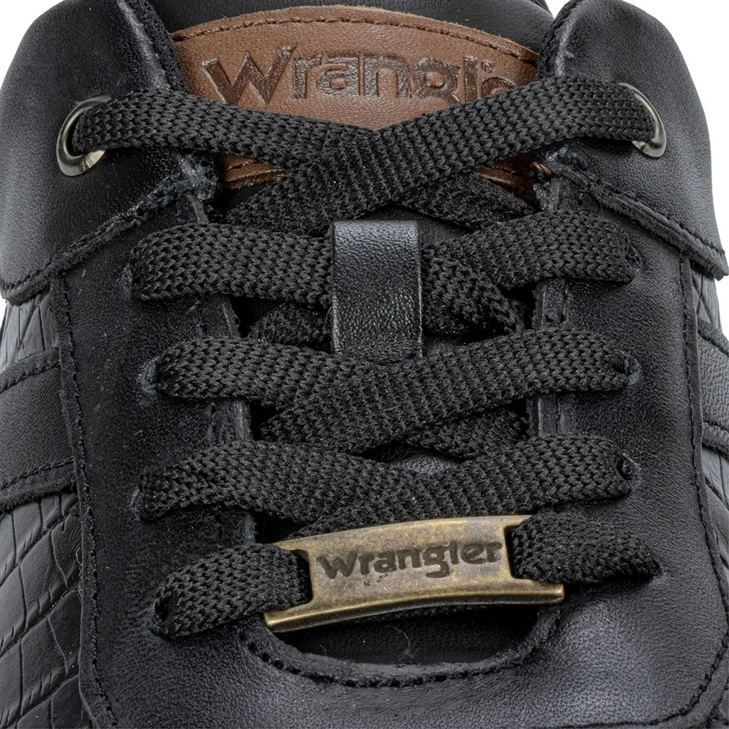 Wrangler Tenis Hombre Coronel Croco Negro
