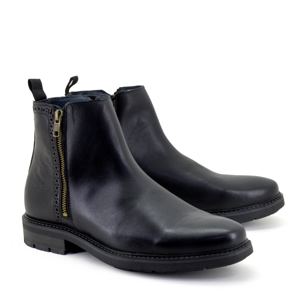 Wrangler Botas Hombre Chelsea Legado Negro