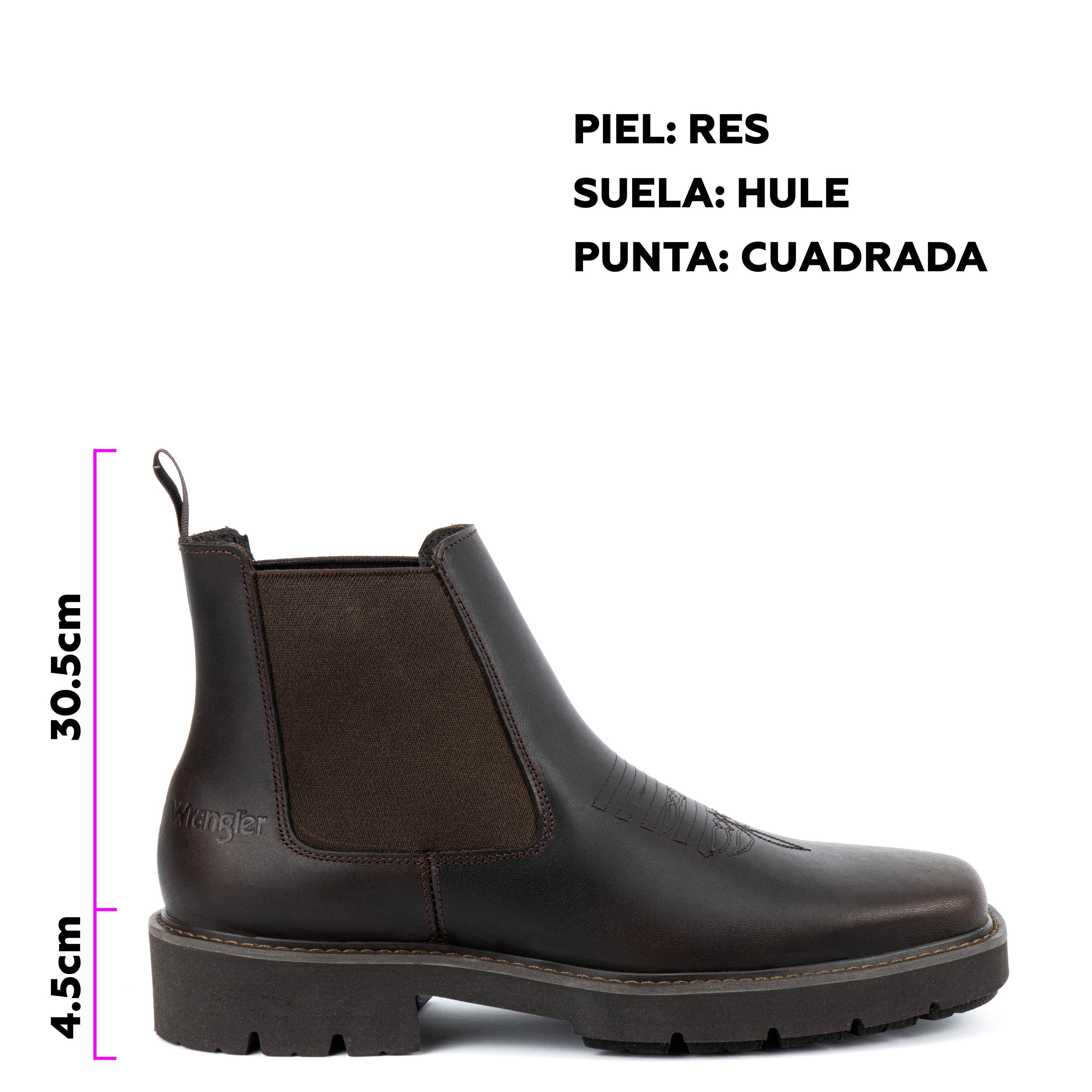 Wrangler Botas Hombre Chelsea Bronco Chocolate