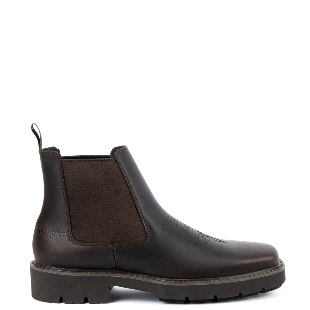 Wrangler Botas Hombre Chelsea Bronco Chocolate