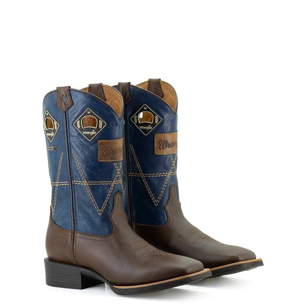 Botas Vaqueras Wrangler Legend Azul Café