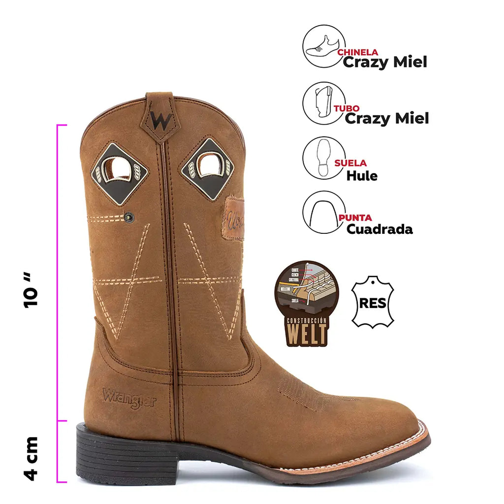 Botas Vaqueras Wrangler Legend Miel