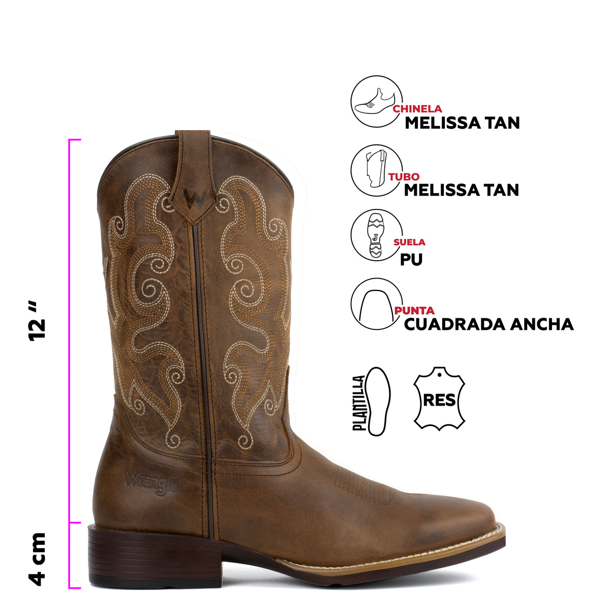 Botas Vaqueras Wrangler Landscape Tan