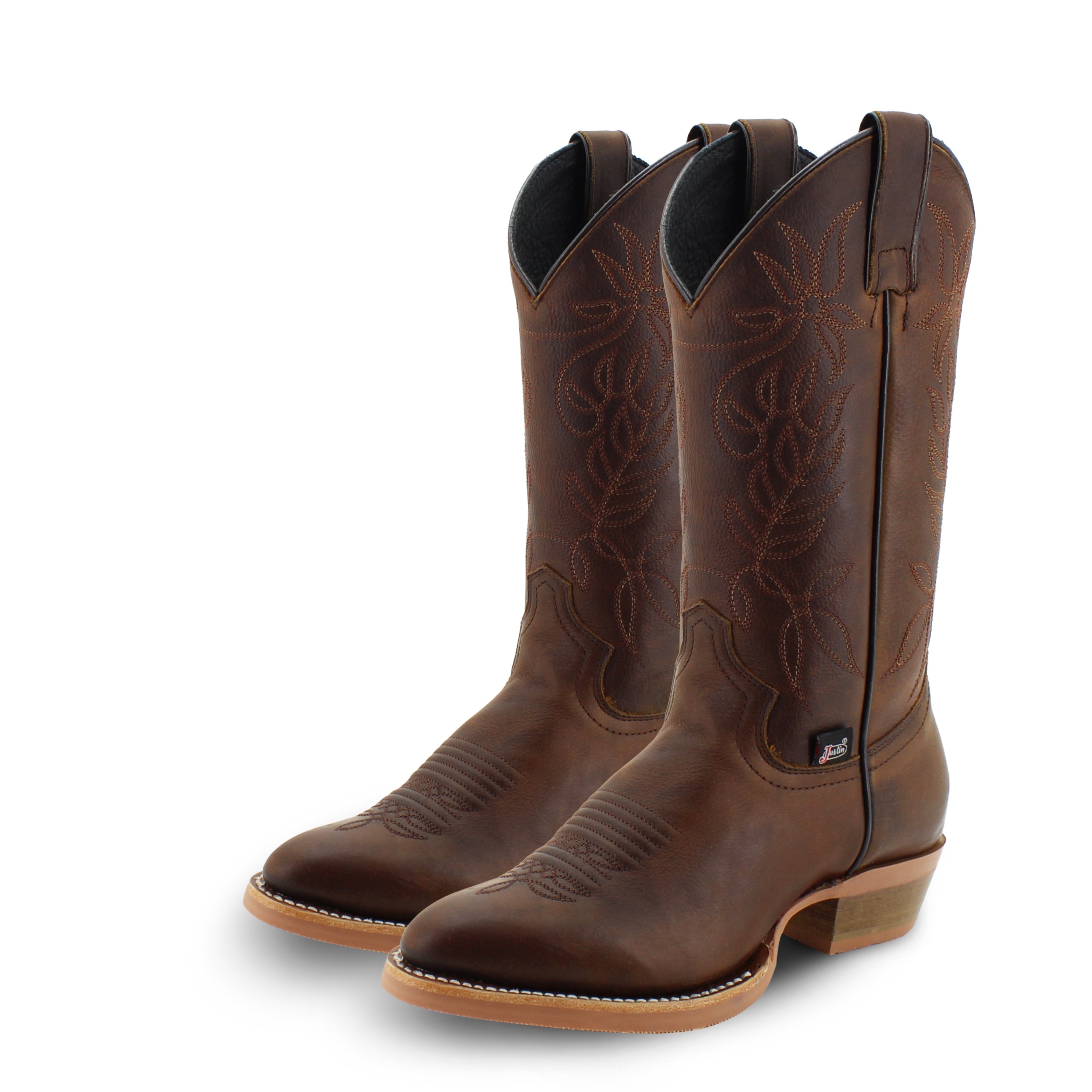 Botas De Piel Para Mujer Justin Boots Con Plantilla #5495