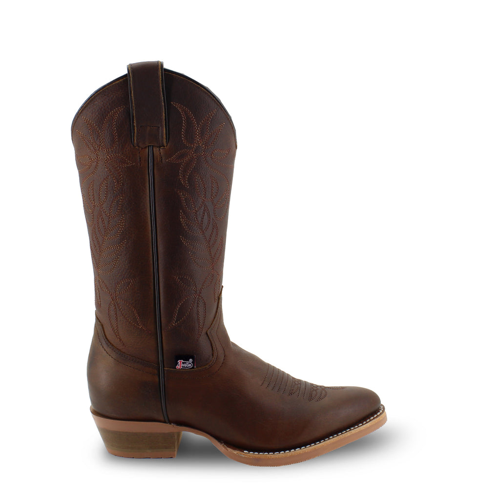 Botas De Piel Para Mujer Justin Boots Con Plantilla #5495